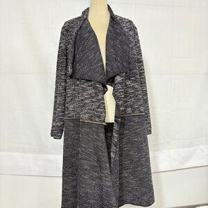 Red Coral Long Textured Waterfall Cardigan – Size M – $50